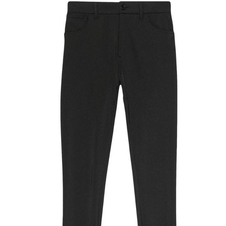Details for (W) 발렌시아가 FW22 하이웨이스트 슬림핏 블랙 캐주얼 스트레이트 팬츠. 704752TVK151000