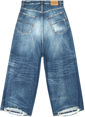 (W) 발렌시아가 FW22 하이 웨이스트 루즈 와이드 레그 블루 데님 진. 706652TBP484455 Lookbook (W) 발렌시아가 FW22 하이 웨이스트 루즈 와이드 레그 블루 데님 진. 706652TBP484455