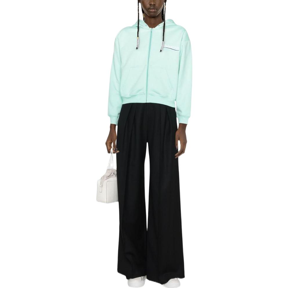 (Women) Balenciaga FW22  Light Green Logo Print Cotton Hoodie Regular Fit. 623451TKVI93461 圖 3