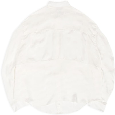 (W) Balenciaga FW22 Camisa Blanca de Manga Larga Loose Fit con Logo BB Monograma 704461TMO689016 Lookbook (W) Balenciaga FW22 Camisa Blanca de Manga Larga Loose Fit con Logo BB Monograma 704461TMO689016