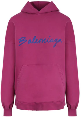 (W) Balenciaga FW22 Hoodie Longgar Logo Sulam Warna Rose Pink 675003TMVB55079 Buy (W) Balenciaga FW22 Hoodie Longgar Logo Sulam Warna Rose Pink 675003TMVB55079