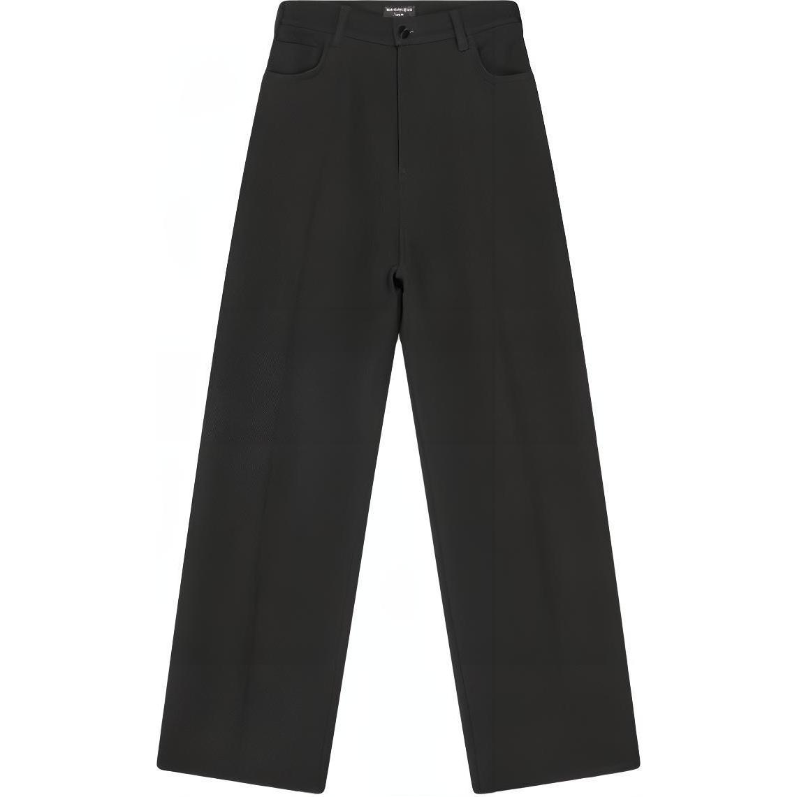 (Women) Balenciaga FW22  Loose Straight-Fit Trousers Black. 704716TIT221000