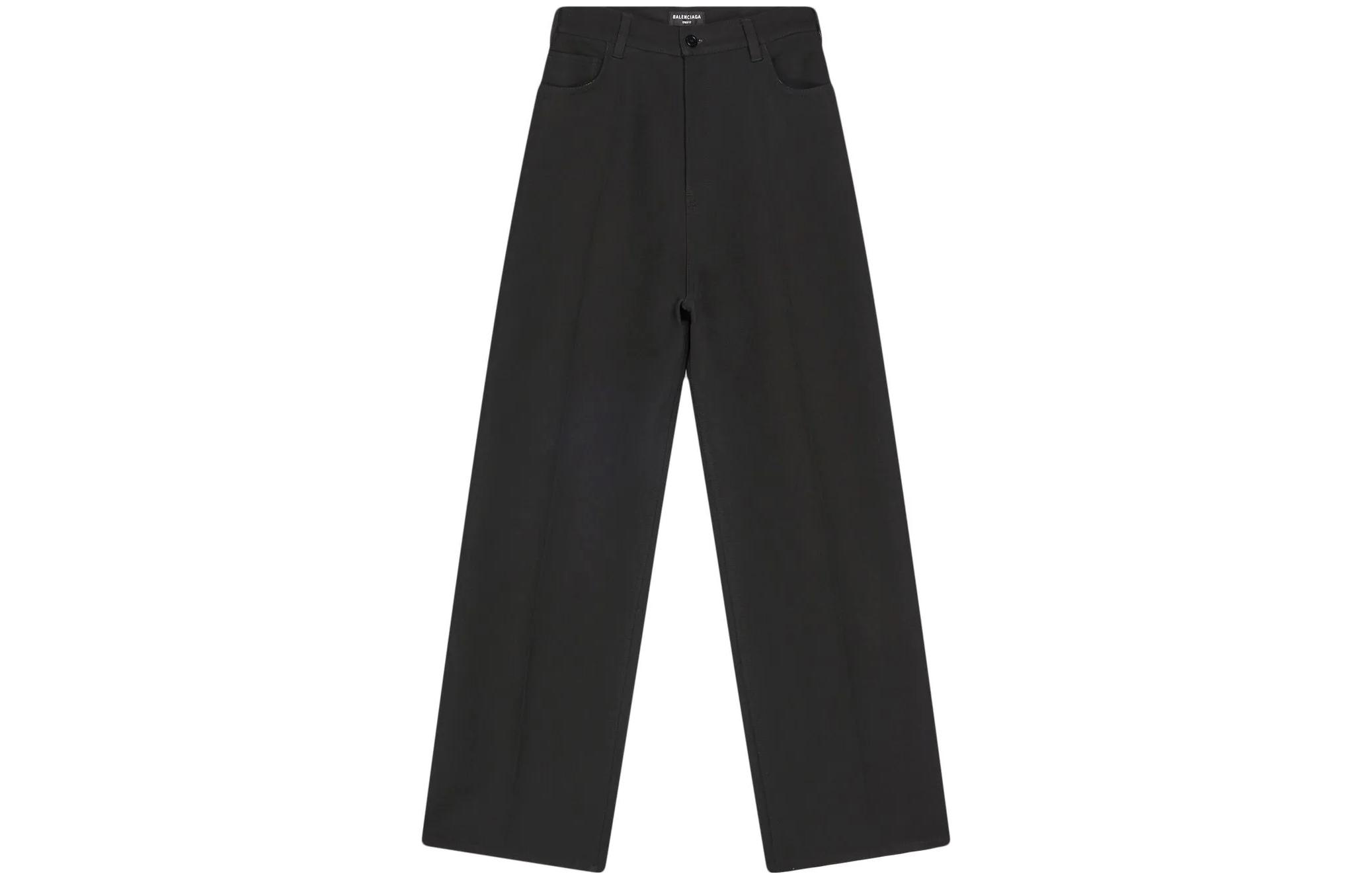 Order (W) Balenciaga FW22 寬鬆直筒長褲 黑色. 704716TIT221000