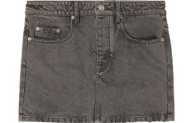 (Women) Balenciaga FW22  Low-Rise Black Denim Mini Skirt 681802TMW221044