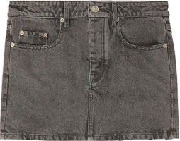 (Women) Balenciaga FW22 Low-Rise Black Denim Mini Skirt 681802TMW221044 (Women) Balenciaga FW22 Low-Rise Black Denim Mini Skirt 681802TMW221044