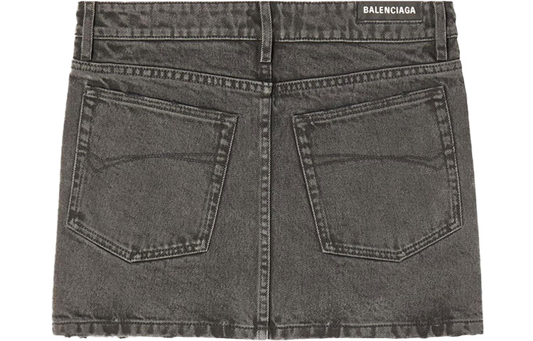 Lookbook (W) 발렌시아가 FW22 로우라이즈 블랙 데님 미니스커트 681802TMW221044