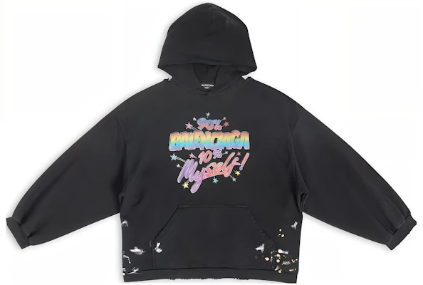 (Women) Balenciaga FW22 Oversized Hoodie with Letter Logo Print Black. 697874TMVH40105 Buy (Women) Balenciaga FW22 Oversized Hoodie with Letter Logo Print Black. 697874TMVH40105