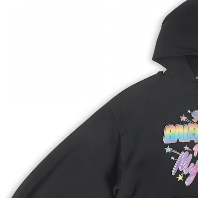 (Women) Balenciaga FW22 Oversized Hoodie with Letter Logo Print Black. 697874TMVH40105 Details for (Women) Balenciaga FW22 Oversized Hoodie with Letter Logo Print Black. 697874TMVH40105