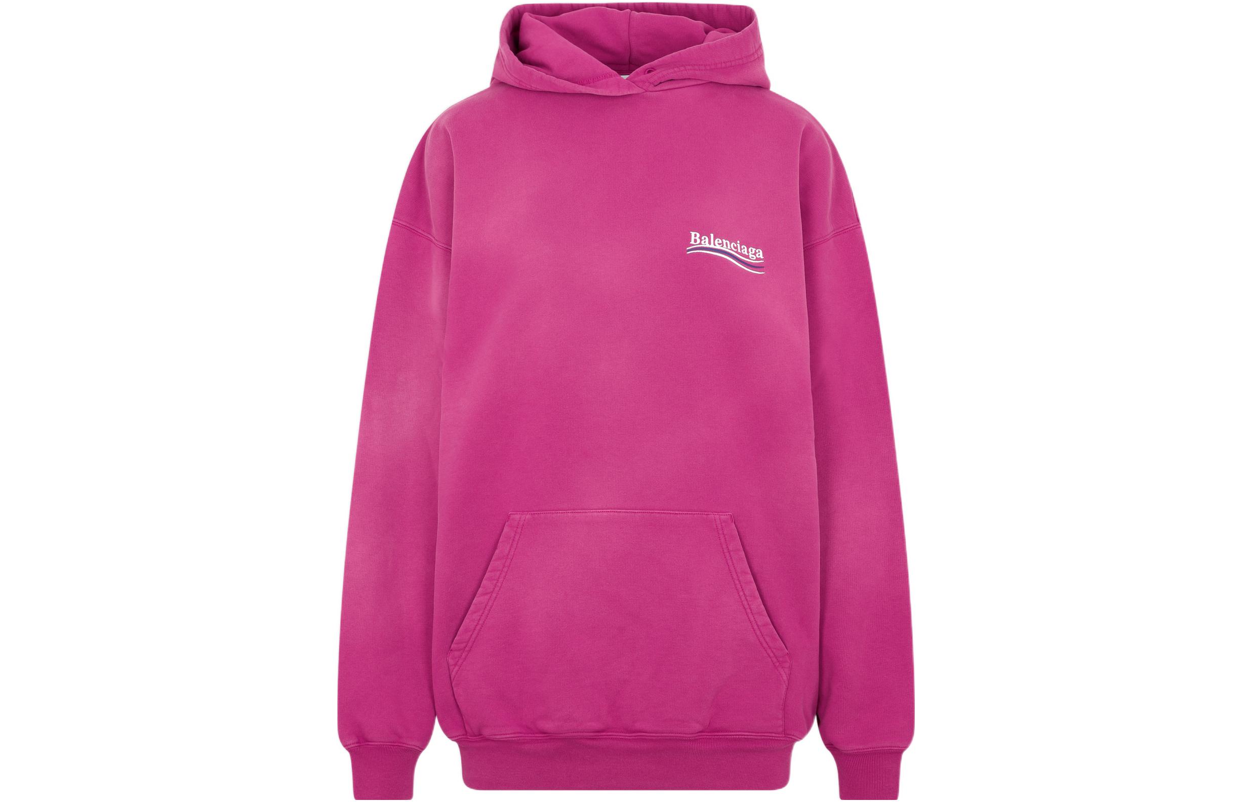 (Women) Balenciaga FW22  Oversized Pink Hoodie with Logo Print. 578135TKVI95282 圖 2