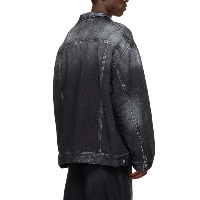 (Women) Balenciaga FW22  Oversized Washed Black Denim Jacket Single-Breasted. 720361TNVA41000 圖 5