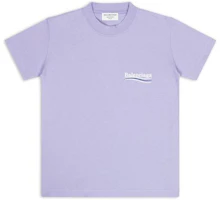 (Women) Balenciaga FW22 Purple Letter Print Crewneck T-Shirt. 612964TKVJ13072 (Women) Balenciaga FW22 Purple Letter Print Crewneck T-Shirt. 612964TKVJ13072