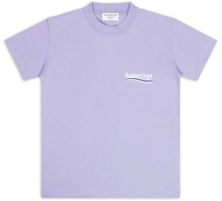 (Women) Balenciaga FW22 Purple Letter Print Crewneck T-Shirt. 612964TKVJ13072 Buy (Women) Balenciaga FW22 Purple Letter Print Crewneck T-Shirt. 612964TKVJ13072
