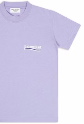 (Women) Balenciaga FW22 Purple Letter Print Crewneck T-Shirt. 612964TKVJ13072 Sizing (Women) Balenciaga FW22 Purple Letter Print Crewneck T-Shirt. 612964TKVJ13072