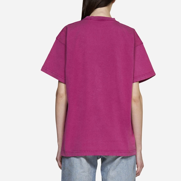 Shop (W) 巴黎世家FW22紫红色logo印花宽松版T恤 612965TMVB45079