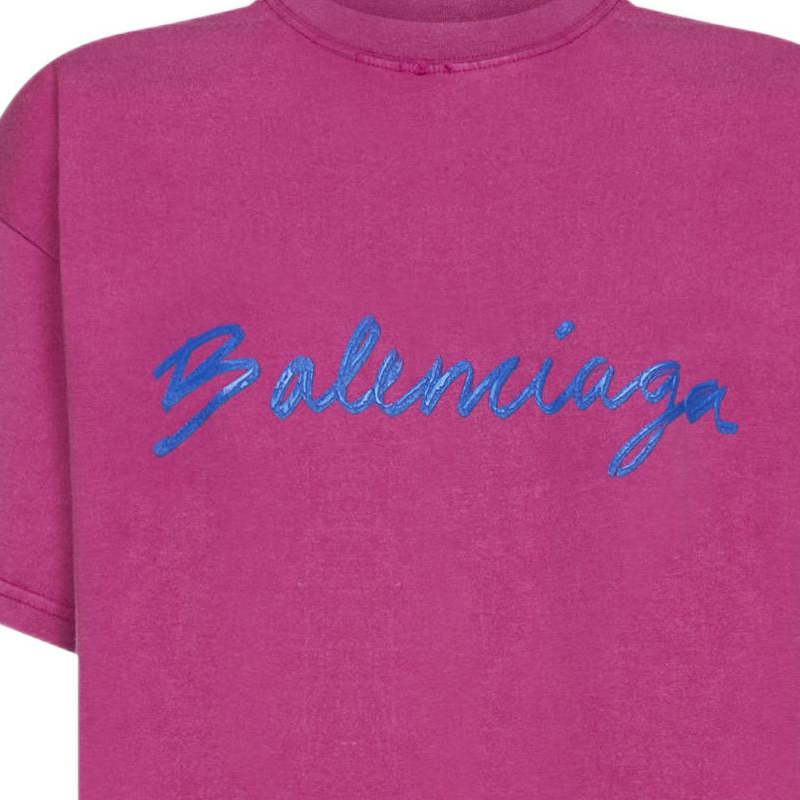 Sizing (W) 巴黎世家FW22紫红色logo印花宽松版T恤 612965TMVB45079