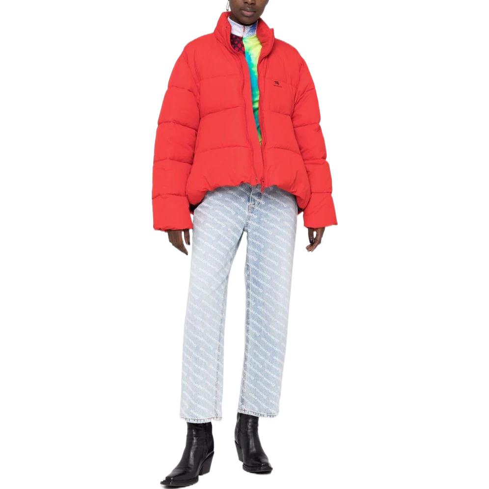 (Women) Balenciaga FW22  Red Solid Color Zip-Up Jacket Regular Fit. 675212TGO116010 圖 3