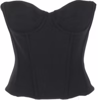 (Women) Balenciaga FW22 Slim Fit Black Strapless Casual Tube Top. 725065TNV031000 (Women) Balenciaga FW22 Slim Fit Black Strapless Casual Tube Top. 725065TNV031000