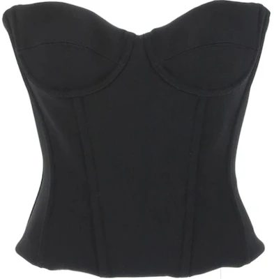 (W) Balenciaga FW22 修身黑色無肩帶休閒束胸上衣 725065TNV031000 Order (W) Balenciaga FW22 修身黑色無肩帶休閒束胸上衣 725065TNV031000