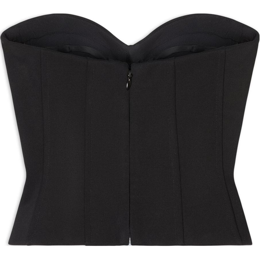 Lookbook (W) Balenciaga FW22 修身黑色無肩帶休閒束胸上衣 725065TNV031000