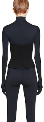 (W) Balenciaga FW22 修身黑色無肩帶休閒束胸上衣 725065TNV031000 Purchase (W) Balenciaga FW22 修身黑色無肩帶休閒束胸上衣 725065TNV031000