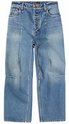 (W) 발렌시아가 FW22 워시드 와이드 핏 청바지 라이트 블루 릴랙스드 핏. 719377TNW014268 Buy (W) 발렌시아가 FW22 워시드 와이드 핏 청바지 라이트 블루 릴랙스드 핏. 719377TNW014268