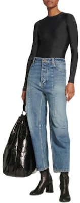 (W) 발렌시아가 FW22 워시드 와이드 핏 청바지 라이트 블루 릴랙스드 핏. 719377TNW014268 Shop (W) 발렌시아가 FW22 워시드 와이드 핏 청바지 라이트 블루 릴랙스드 핏. 719377TNW014268