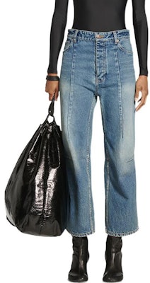 (W) 발렌시아가 FW22 워시드 와이드 핏 청바지 라이트 블루 릴랙스드 핏. 719377TNW014268 Purchase (W) 발렌시아가 FW22 워시드 와이드 핏 청바지 라이트 블루 릴랙스드 핏. 719377TNW014268