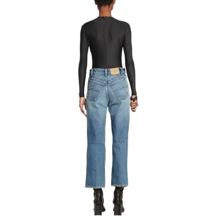 Details for (W) 발렌시아가 FW22 워시드 와이드 핏 청바지 라이트 블루 릴랙스드 핏. 719377TNW014268