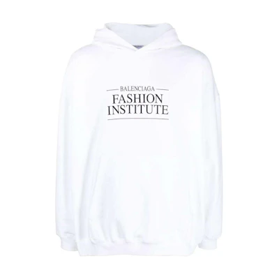 (Women) Balenciaga FW22 White Logo Print Long Sleeve Sweatshirt. 620947TMVK19040