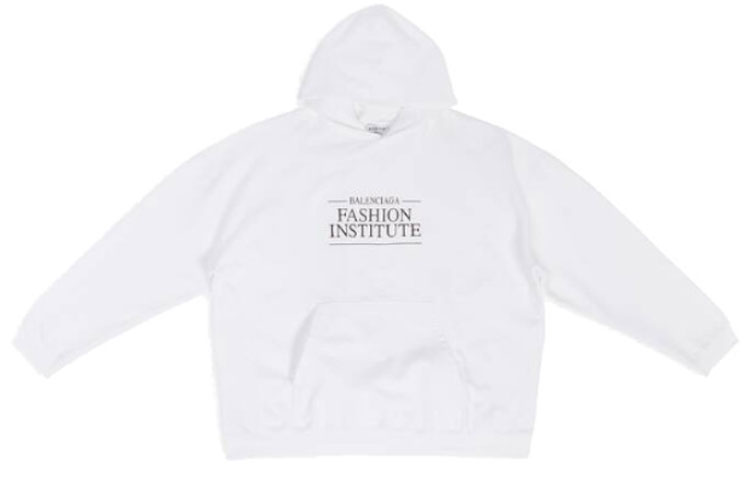 Order (W) 발렌시아가 FW22 화이트 로고 프린트 긴팔 스웨트셔츠. 620947TMVK19040