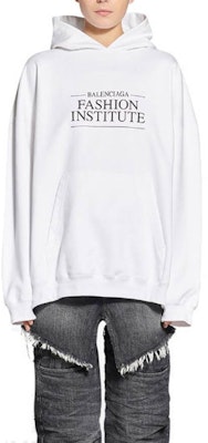 (W) Balenciaga FW22 Baju Lengan Panjang Putih Logo Cetak. 620947TMVK19040 Lookbook (W) Balenciaga FW22 Baju Lengan Panjang Putih Logo Cetak. 620947TMVK19040