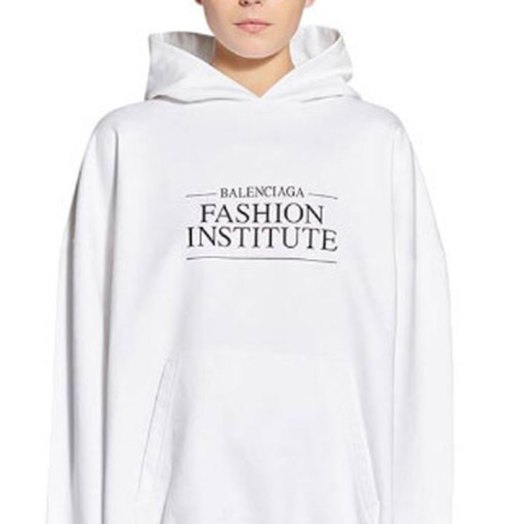 Details for (W) 발렌시아가 FW22 화이트 로고 프린트 긴팔 스웨트셔츠. 620947TMVK19040