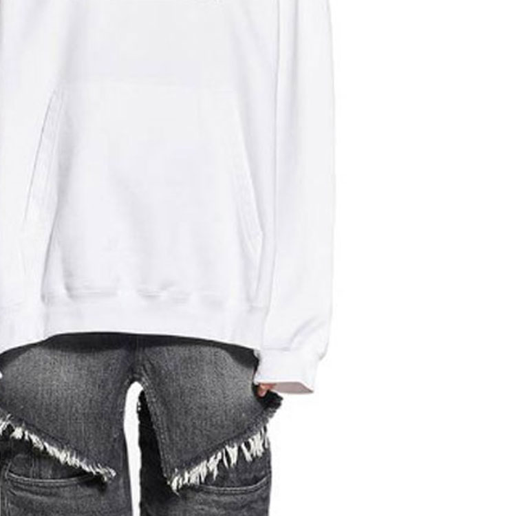 Sizing (W) 발렌시아가 FW22 화이트 로고 프린트 긴팔 스웨트셔츠. 620947TMVK19040