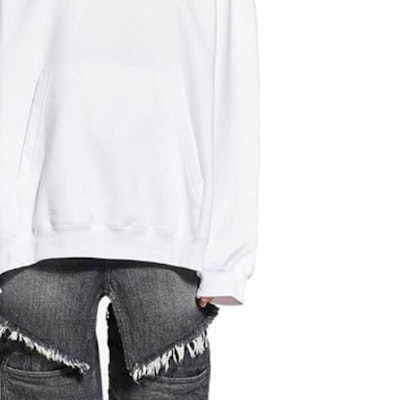 (W) Balenciaga FW22 Baju Lengan Panjang Putih Logo Cetak. 620947TMVK19040 Sizing (W) Balenciaga FW22 Baju Lengan Panjang Putih Logo Cetak. 620947TMVK19040