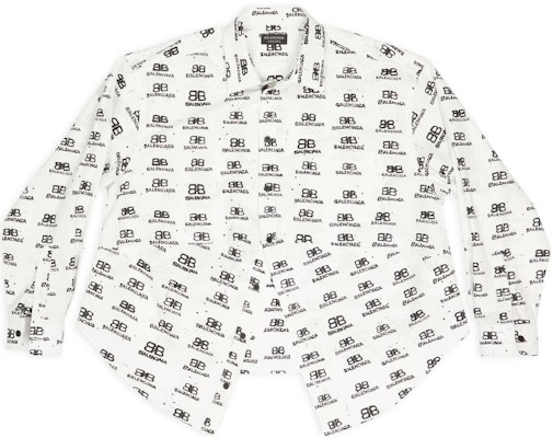 (W) Balenciaga FW22 Camisa Blanca Logo Estampado Manga Larga Fit Holgado. 725390TNL899040 Buy (W) Balenciaga FW22 Camisa Blanca Logo Estampado Manga Larga Fit Holgado. 725390TNL899040