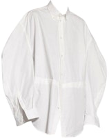 (Women) Balenciaga FW22 White Oversized Button-Up Long Sleeve Shirt. 704461TYB189000 (Women) Balenciaga FW22 White Oversized Button-Up Long Sleeve Shirt. 704461TYB189000