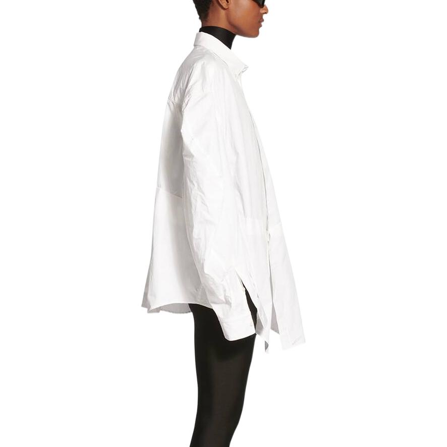 Purchase (Women) Balenciaga FW22  White Oversized Button-Up Long Sleeve Shirt. 704461TYB189000