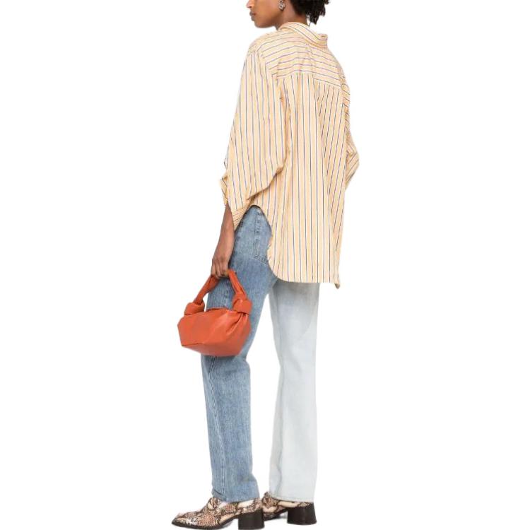(Women) Balenciaga FW22  Yellow Striped Long Sleeve Casual Shirt. 671663TMM627364 圖 5