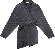 (Women) Balenciaga FW22 BB Monogram Logo Long Sleeve Shirt Dress Women’s Black Loose Fit 704446TMO681270 (Women) Balenciaga FW22 BB Monogram Logo Long Sleeve Shirt Dress Women’s Black Loose Fit 704446TMO681270