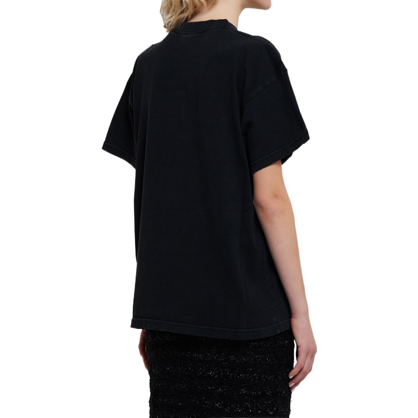 (Women) Balenciaga FW22 Be Different 2B Logo Print Black Crewneck T-Shirt . 612965TNVU91070 圖 5