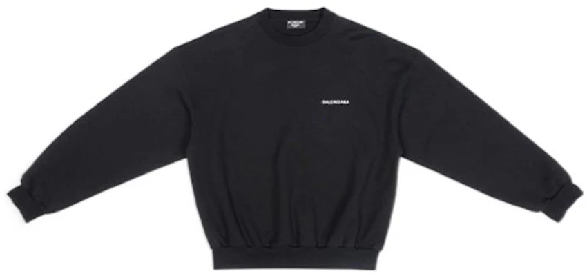 (W) Balenciaga FW22 黑色Logo印花寬鬆長袖圓領衫 697869TMVF50107 Order (W) Balenciaga FW22 黑色Logo印花寬鬆長袖圓領衫 697869TMVF50107