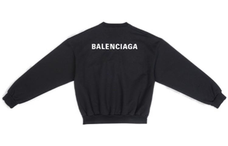 Lookbook (W) Balenciaga FW22 黑色Logo印花寬鬆長袖圓領衫 697869TMVF50107