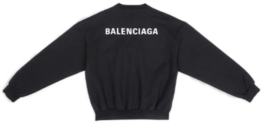 (W) Balenciaga FW22 黑色Logo印花寬鬆長袖圓領衫 697869TMVF50107 Lookbook (W) Balenciaga FW22 黑色Logo印花寬鬆長袖圓領衫 697869TMVF50107