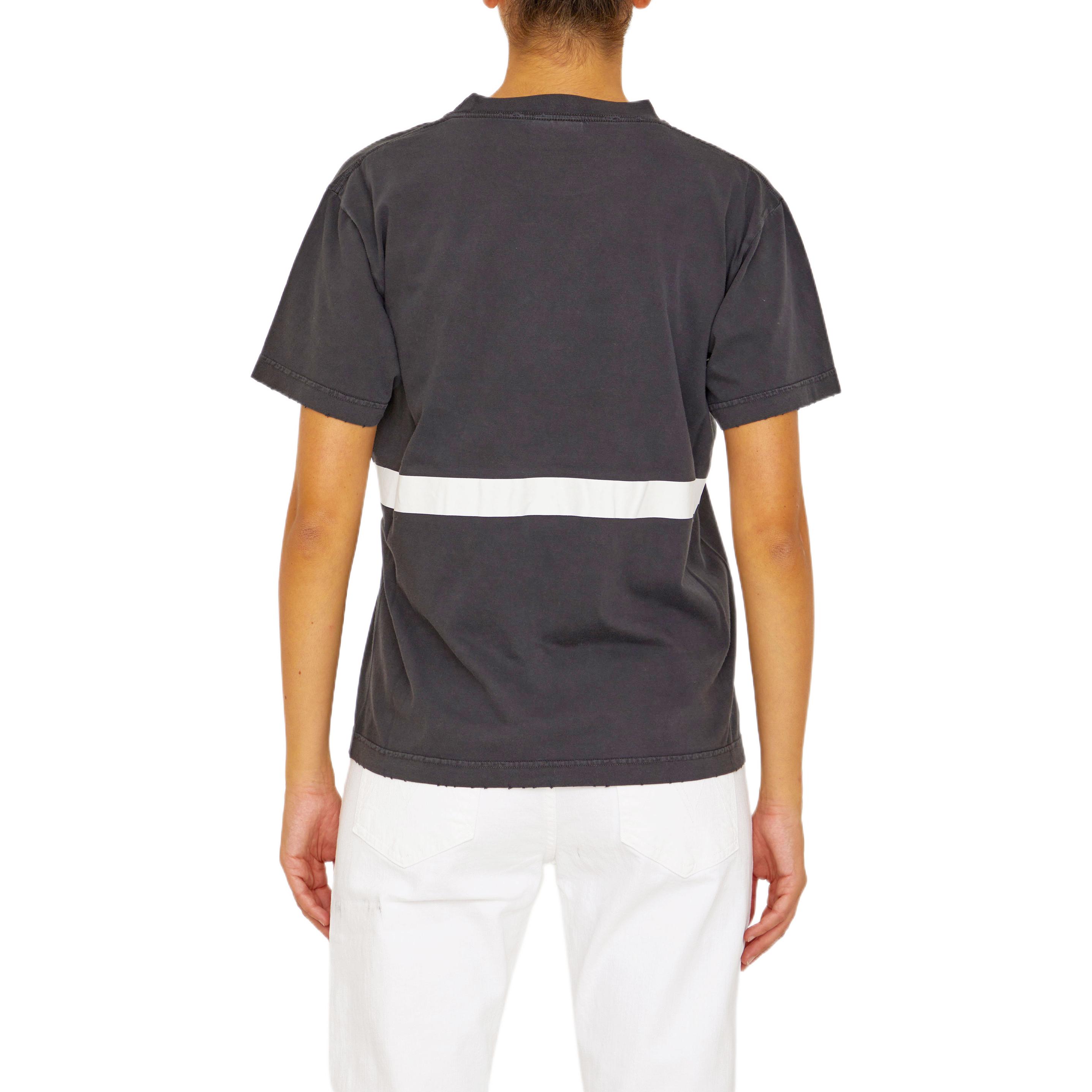 Shop (Women) Balenciaga FW22 Digital Print Casual Crewneck T-Shirt Women’s Dark Gray 713879TNVD51070