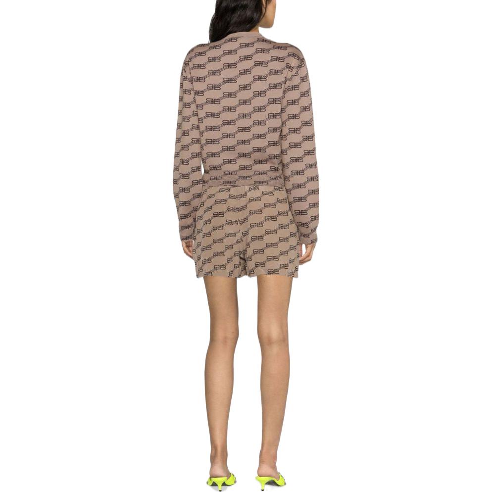 Purchase (W) 巴黎世家 FW22 雙B印花棕色圓領毛衣 704553T32539378