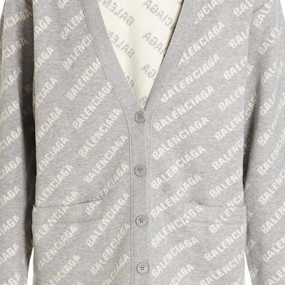 (W) Cárdigan de Punto Gris Balenciaga FW22 Mujer con Estampado y Botones. 704456T32331461 Cheap (W) Cárdigan de Punto Gris Balenciaga FW22 Mujer con Estampado y Botones. 704456T32331461