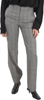 (Women) Balenciaga FW22 Grey Check Straight-Leg Pants Regular Fit Women 595066TGT17G9175 (Women) Balenciaga FW22 Grey Check Straight-Leg Pants Regular Fit Women 595066TGT17G9175