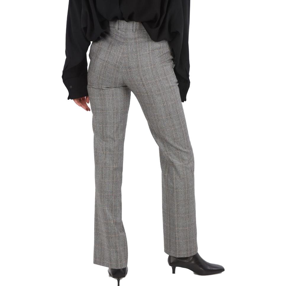 Lookbook (W) 발렌시아가 FW22 그레이 체크 스트레이트 핏 팬츠 여성용 레귤러핏 595066TGT17G9175