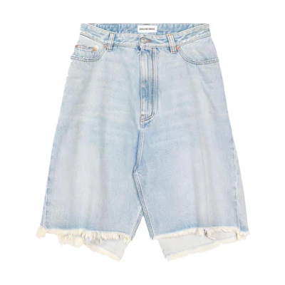 (Women) Balenciaga FW22 High-Waisted Fringe Skirt Women’s Light Blue 704546TDW144824