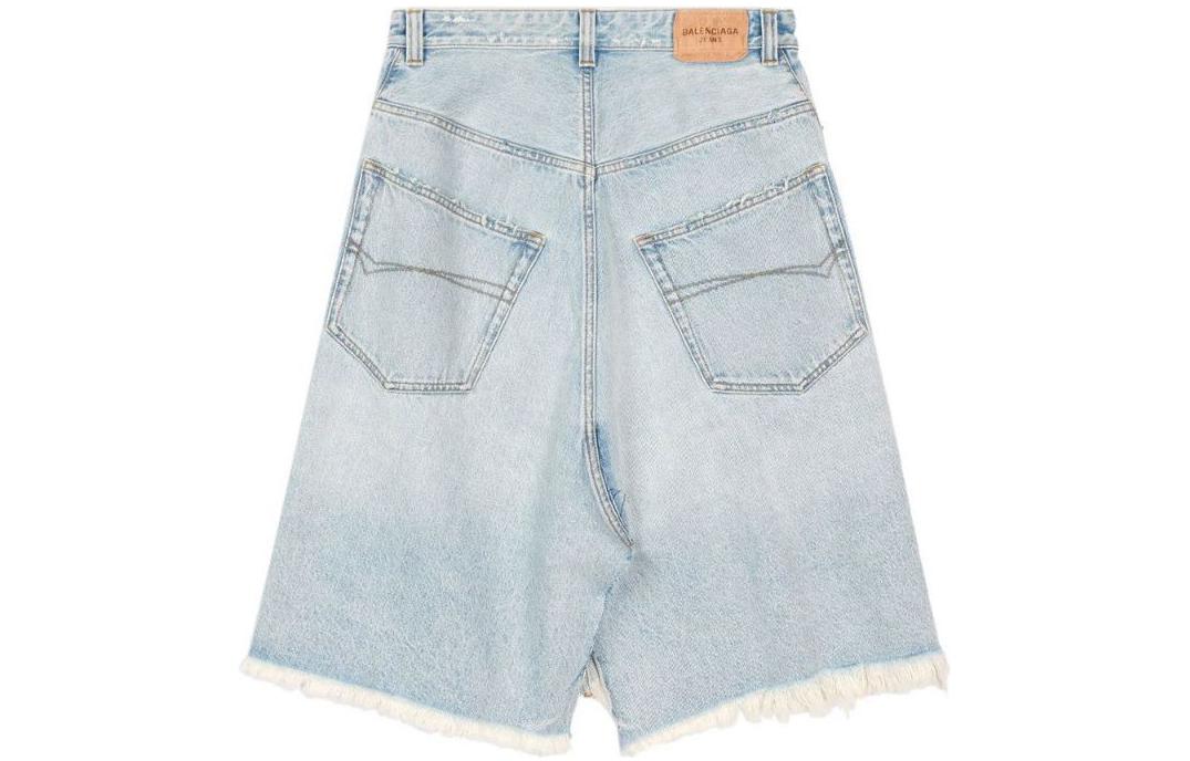 Lookbook (W) 발렌시아가 FW22 하이웨이스트 프린지 스커트 여성 라이트 블루 704546TDW144824